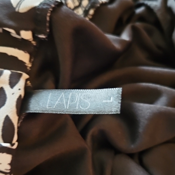 Lapis Black and White High-Low Skirt - Picture 4 of 4